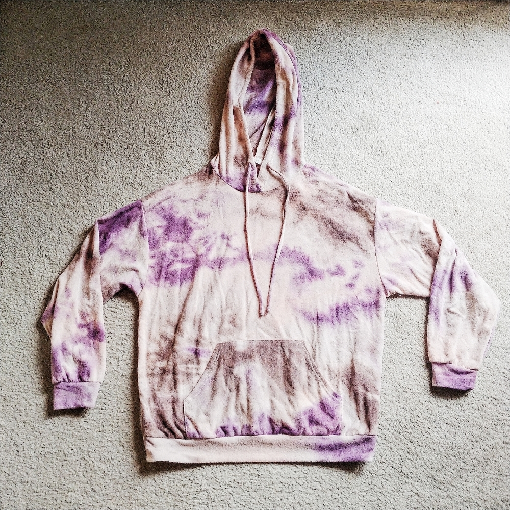 Lush Tie Dye Knit Hoodie - Size M - NWOT -